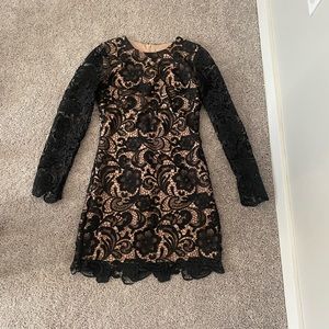 Dress The Population Black Lace Dress Size Small